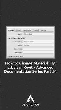 How to Change Material Tag Labels in Revit - Advanced Documentation Series Part 54