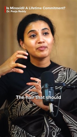 Dr. Pooja Reddy on Instagram: "Minoxidil can fix your hair loss but... as long as you keep using it Early shedding is common and expected. Stopping suddenly can reverse the gains. That’s why minoxidil is a long-term commitment, not a quick fix. #Minoxidil #HairLoss #HairRegrowth #DermatologyTips #HairCareScience AndrogeneticAlopeciac"