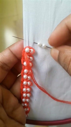 Easy Border Embroidery Designs #embroiderydesign #viral
