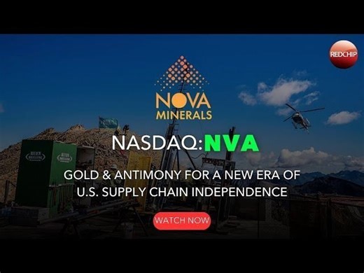 Nova Minerals (Nasdaq: NVA): $43.4M U.S. DoW Award to Secure Critical Mineral Supply Chain | RedChip Companies