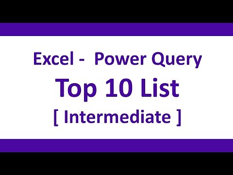 Power Query - Top 10 List [Intermediate Level]