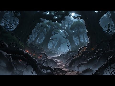 Soft Moody Dark Fae Forest Music | 1 Hour Relaxing Instrumental | Dark Fantasy Ambient For Reading