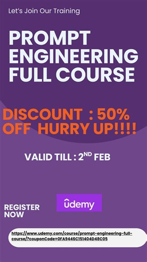 🔥 Prompt Engineering Full Course – 50% OFF (Limited Time!) 🔥