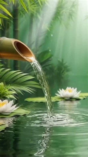 Relaxation Music 🌿 Bamboo Water Fountain, Healing Piano for Meditation, Stress Relief, Sleep Music