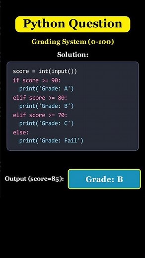 Python: Grading System Code #coding #python