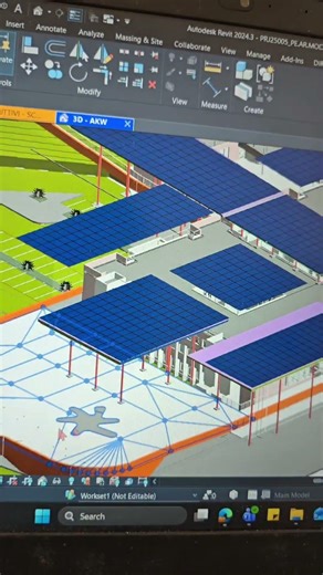 Concept → Landscape → Solar → Electrical.One seamless BIM cycle inside Revit. #Architecture #solar