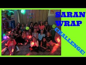 CHRISTMAS PARTY SARAN WRAP CHALLENGE!