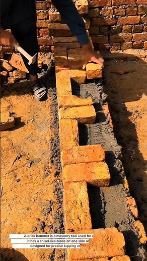 Perfect Bricklaying Technique | Satisfying Masonry Work with Brick Hammer