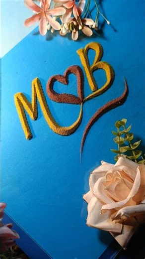 Satisfying 3D Sand Art "M❤️B" DIY Crafting! ✨ #SandArt #3DSandArt #ASMR #Couples #Shorts #ViralArt