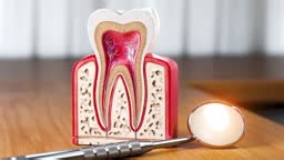 Cross section anatomy of human tooth model.an dentists clinic 3d...