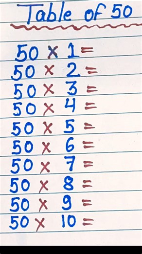 Table of 50 #tableof50 #tabletrick #maths #mathstricks #puzzle #viral