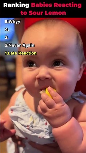 Ranking Babies Reacting to Sour Lemon #expression #baby #funny
