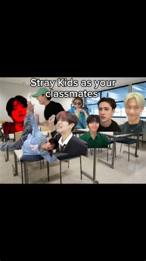 Nour3yni on Instagram: "Stray kids as your classmates🤣💜 . . . #skz #skzfunny #skzmemes #kpopmemes #bangchan #leeknow #changbin #hyunjinstraykids #felix #seungmin #jeongin #fyp #explore #straykids #reels #stayhumor"