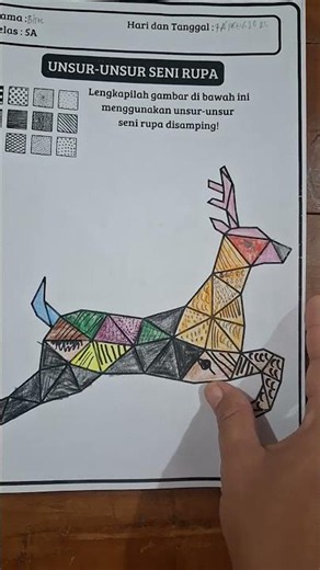Menggambar unsur-unsur seni rupa #senirupa #karyasiswa #hiasankelas #hiasandinding #art #menggambar