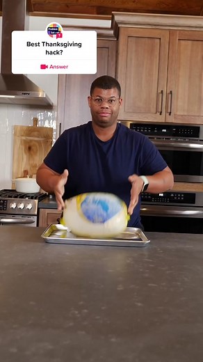 #answer to @problemsolved how to defrost a turkey quickly and properly. what’s your favorite thanksgiving hack? #thanksgiving #turkey