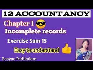 12 Accounts - Chapter 1 - Excersise sum 15