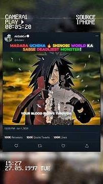 Madara Uchiha 💀 The God of Destruction Who Crushed the Shinobi World!
