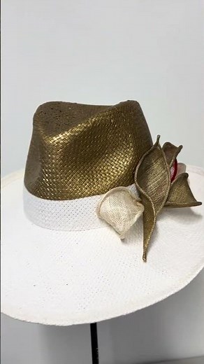 Making a Straw Fedora Hat for my customer, Handmade by Elena Shvab Millinery