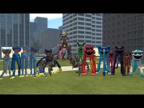 Surviving Smiling Critters Family Vs Huggy Wuggy Family (Chapters 1 - 5) | Garry's Mod