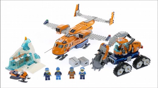 北极基地物资运输飞机，拼砌乐高积木城市系列60196