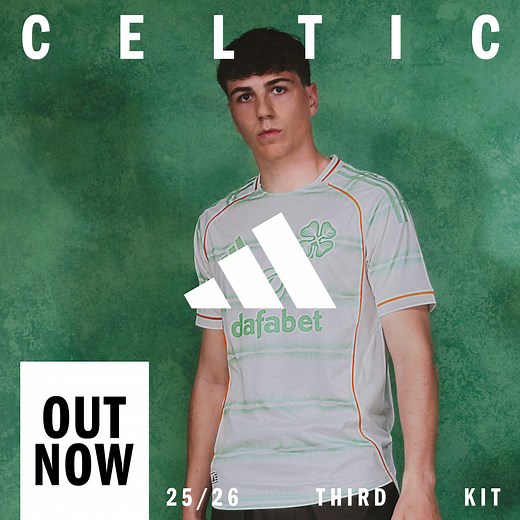 🍀 The brand new 2025/26 #CelticFC x adidas Football Third Kit is out now, and is available to purchase in store and online 🟢⚪️🟠 | Celtic FC
