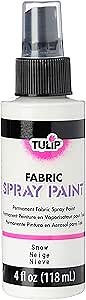 Tulip Fabric Paint, Permanent Spray on Paint, 4 fl oz White Snow