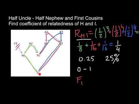 How to Find Relatedness and Inbreeding Coefficient (practice problem)