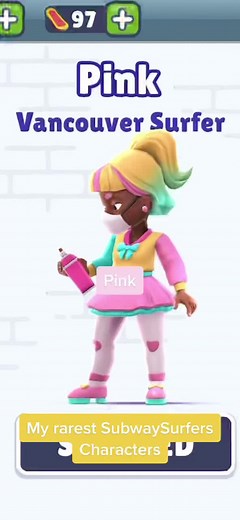 My rarest subway surfers characters #subwaysurfers #fyp #fy #4u #rare #rarestcharacters #pink