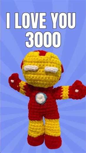 HANDMADE IRON MAN AMIGURUMI #ironman #amigurumi #crochet #diy #marvel #avengers #viral #shorts