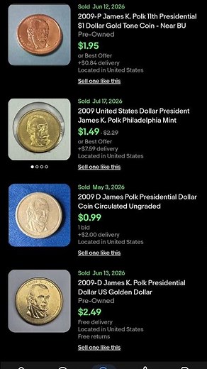 Found Polk Presidential Dollars Worth More Than Face Value #coins #treasurehunt #rare