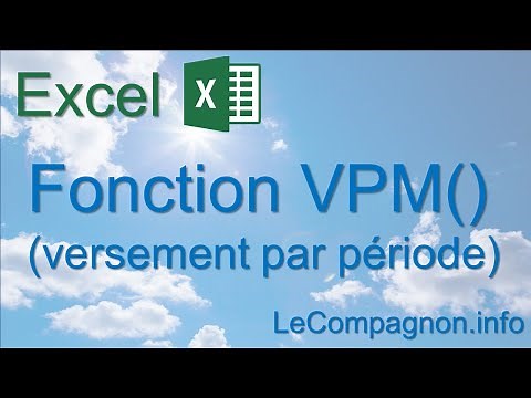 Excel - Fonction VPM