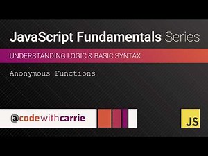 Anonymous Functions | JavaScript Fundamentals Series