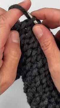 Picking up stitches from a garter stitch edge #knitting #knittingtutorial #knittingtips