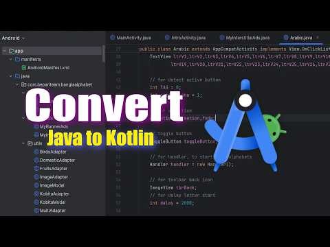 How to Convert Java to Kotlin in Android Studio