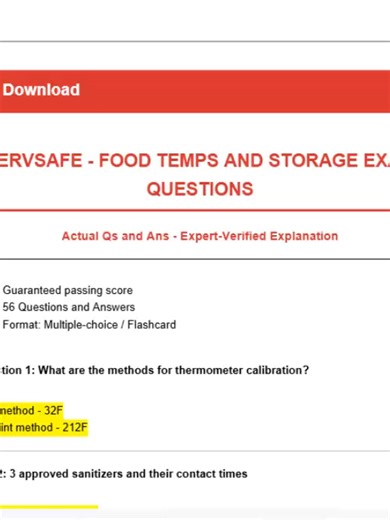 Master ServSafe Food Temperatures & Storage for Success
