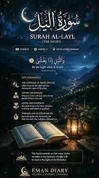 Surah Al-Layl | Beautiful Quran Recitation with English Translation | Full HD Quran #islamicreminder