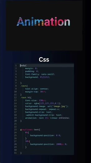 Animation HTML & CSS