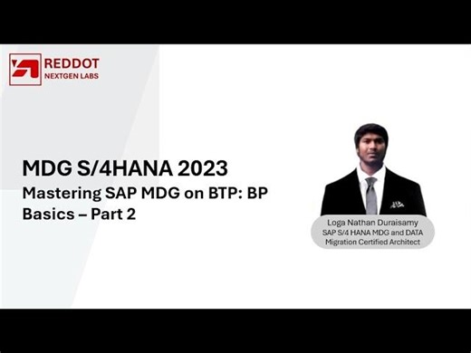 MASTERING SAP MDG on BTP:BP Basics- Part 2
