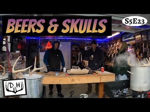 European Deer Skull Mount DIY | Boiling the Skull, Cold Beers, & Celebration