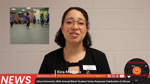 #news Interview with Kira Maddox on Utica University’s Black Student Union hosted its 36th Annual Kwanzaa Celebration and Banquet Dinner. The event brought students, alumni, and community members together to honor the history and principles of Kwanzaa while enjoying food, performances, and cultural exchange. ✨ Highlights included: Performances by the Utica Royalties Youth Program dance group. Guest Speakers Awards recognizing student leaders and supporters across campus. A strong emphasis on uni