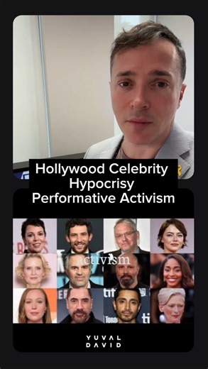 On broadcast news, I discuss the performative nature of Hollywood’s activism, highlighting how celebrities in the entertainment industry selectively condemn hate and embrace narratives that often contradict their own stated values of tolerance and inclusion. | Yuval David