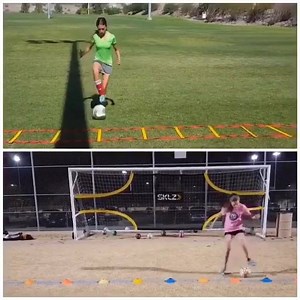 1K views · 71 reactions | Simple drill to increase footwork and agility. Lateral toe tap w/sole role. Six months ago top video. Torday, six month later + players’ hard work bottom video #tuesdaytouches pays off! #GirlsSoccerNetwork #GSN #WomensSoccer Striker Elite Soccer | Girls Soccer Network | Facebook