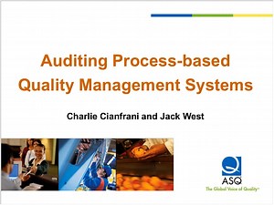 Auditing A Process-Based QMS Webcast Part 1