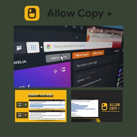 Allow Copy+ Chrome Extension – Enable Copy & Right Click on Any Website