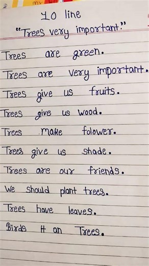 trees 10 lines important
