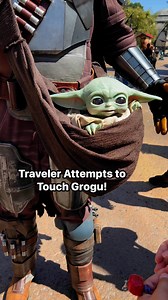 674K views · 4.8K reactions | When the Traveler couldn't resist trying to touch Grogu! #Grogu #StarWars #Mandalorian #Disney #Disneyland #DisneyParks #DisneyMagic Star Wars | Elijah Bergwitz | Facebook
