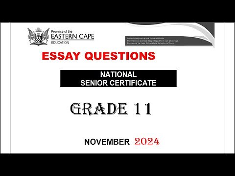 GRADE 11 HISTORY TERM 4 ESSAY QUESTIONS PAPER 1 NOVEMBER 2022