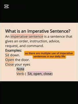 Stop Confusion! Imperative Sentence Explained