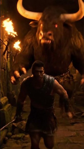 Minotaur Charges Through the Labyrinth 🐂⚔️ | Epic Greek Myth Cinematic #cinematic #viralvideo