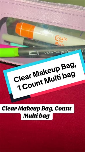 Clear Makeup Bag, 1 Count Multi grid bag #tiktokmademebuyit #boxingday #makeupbag